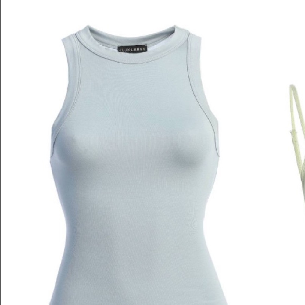 JLUXLABEL - Light Blue Racerback Tank - Small